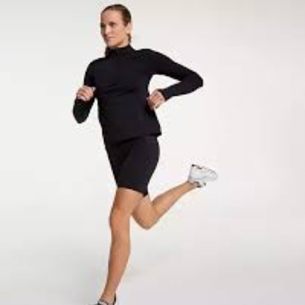 CALIA Essential Womens Black High Rise Bike Shorts S Elevated Basics Yoga